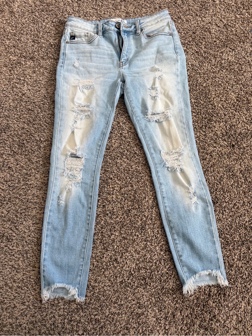 KanCan Light Blue Distressed Skinny Jeans - Size 9/28
